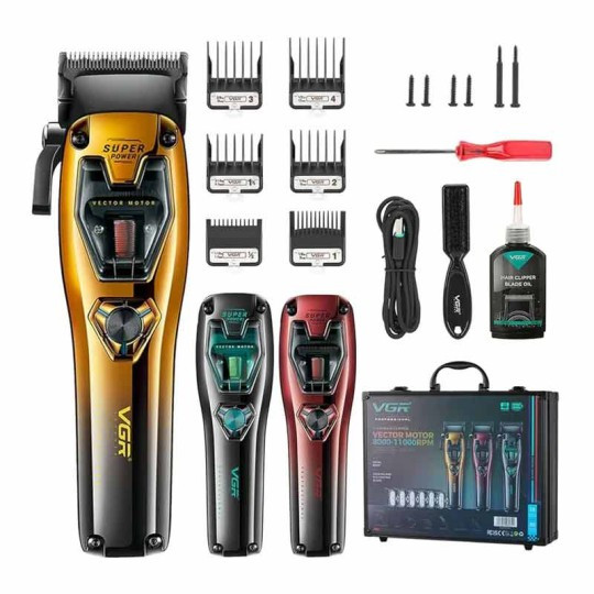 ماشین اصلاح وی جی آر مدل V-668 با تیغه سرامیک و 18 ماه