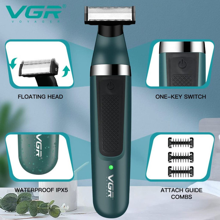 بادی گروم و ماشین اصلاح صورت و بدن VGR مدل V-393 اصل + 12 ماه