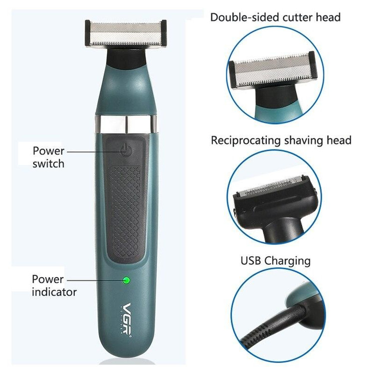 بادی گروم و ماشین اصلاح صورت و بدن VGR مدل V-393 اصل + 12 ماه