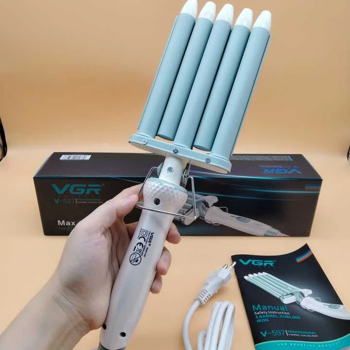 فر کننده مو وی جی آر مدل VGR-597 پنج لول SS با 12 ماه