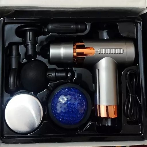 ماساژور تفنگی گان مدل 760 حرارتی MASSAGE GUN JY-760 PLUS ماساژور 6 کاره سرد و گرم اصل