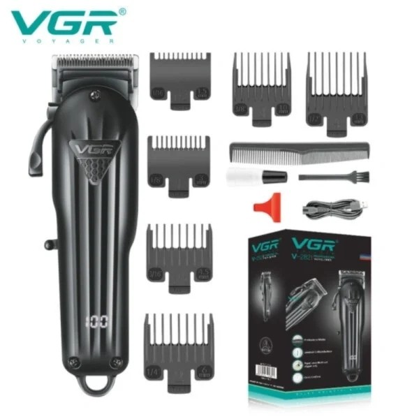 ماشین اصلاح سر و صورت وی جی آر مدل V-282 اصل حجم زن خط زن صفر زن شیور