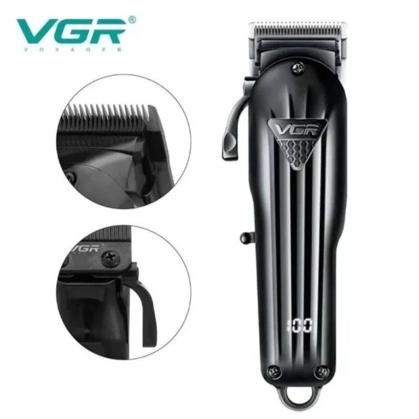 ماشین اصلاح سر و صورت وی جی آر مدل V-282 اصل حجم زن خط زن صفر زن شیور