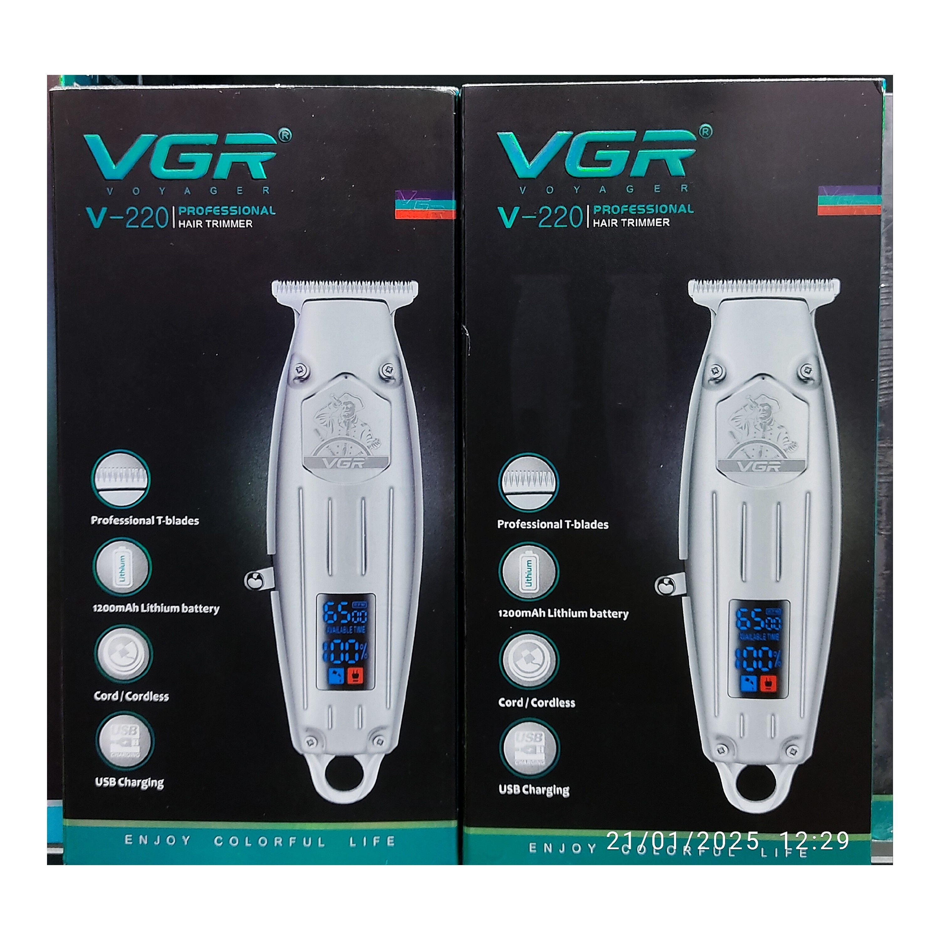 ماشین اصلاح وی جی آر v-220 موز ریش تراش حجم زن خط زن شیور