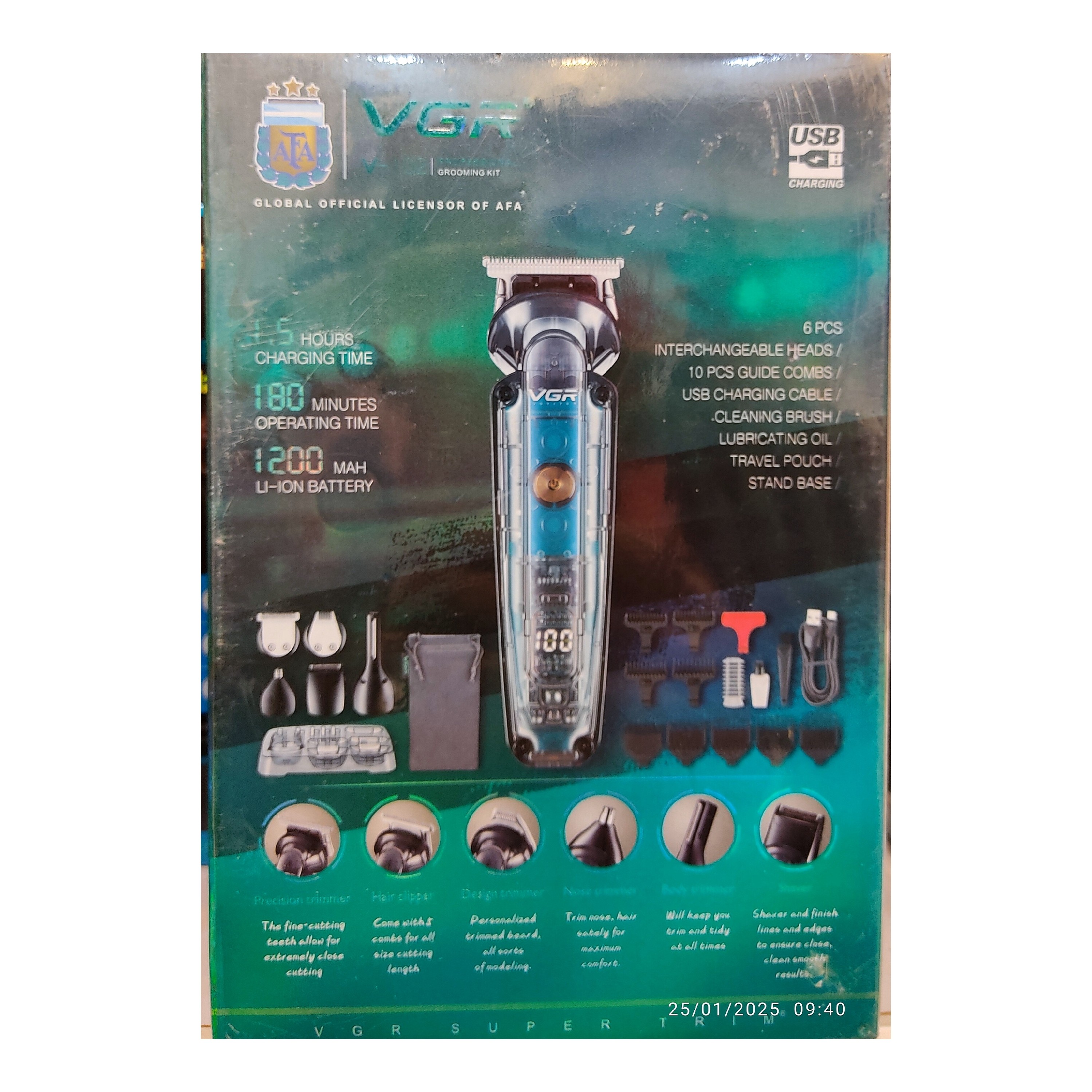 ماشین اصلاح چند کاره ضد اب وی جی ار مدل V-103 و V-102 و VGR V-095 کیفیت عالی ریش تراش شیور خط زن حجم زن موزر