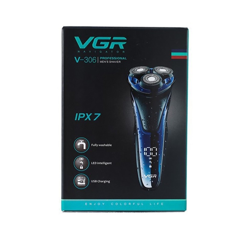 ماشین اصلاح سه تیغ وی جی ار مدل V-306 ریش تراش شیور فیلیپس موزر