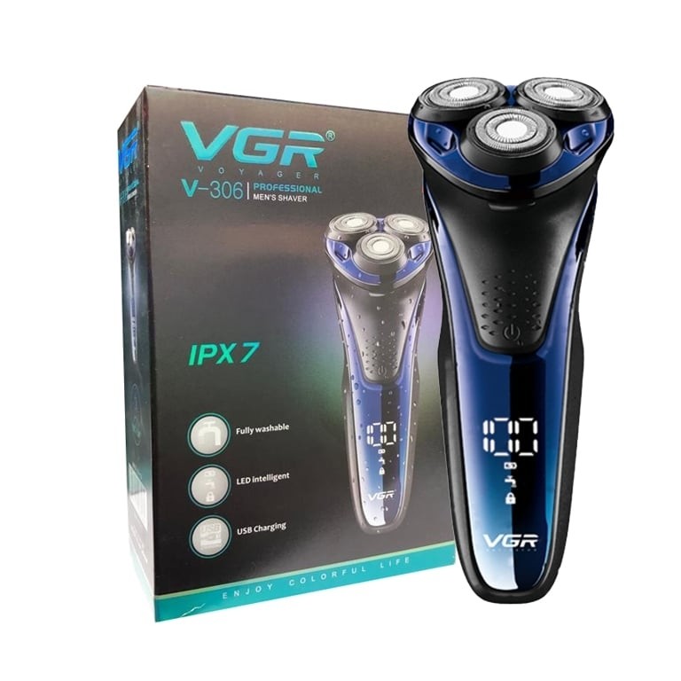 ماشین اصلاح سه تیغ وی جی ار مدل V-306 ریش تراش شیور فیلیپس موزر