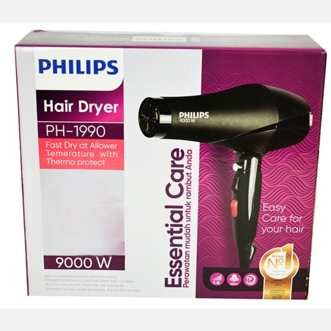 سشوار فیلیپس وارداتی موتور سنگین 9000 وات مدل PH-1990 دار(اقساطی) ( فوری)