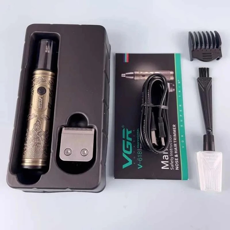 ماشین اصلاح دوکاره VGR V-618 موزن بینی و گوش، تریمر صورت