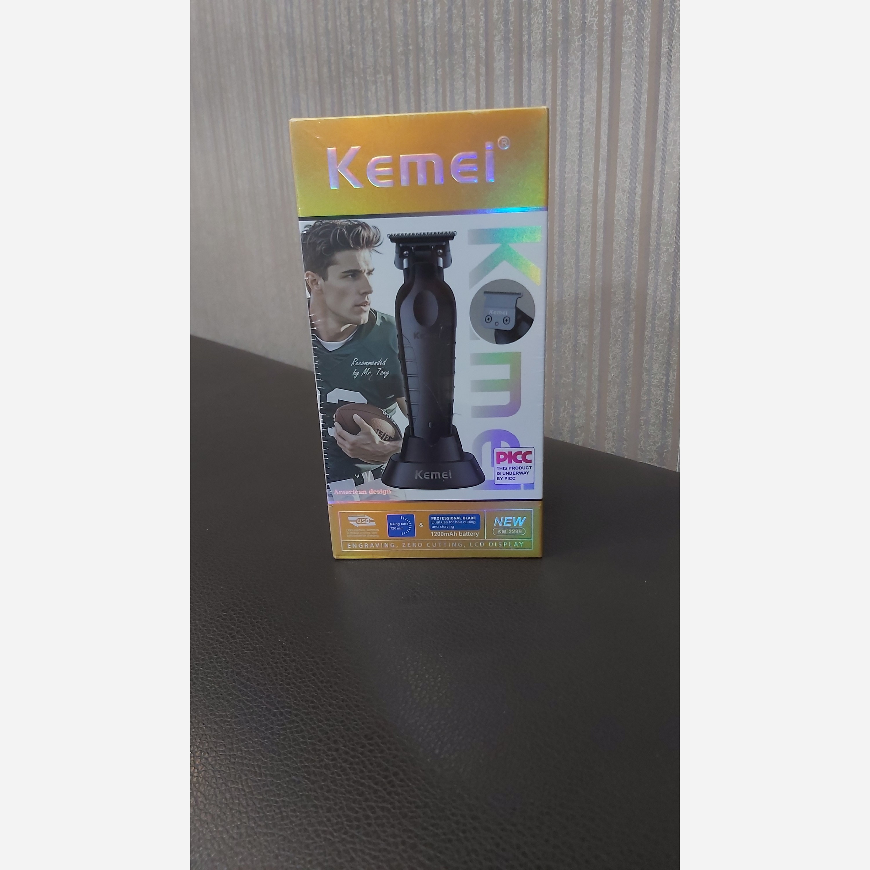 ماشین اصلاح خط زن کیمی مدل km2299 استند شارژ دار