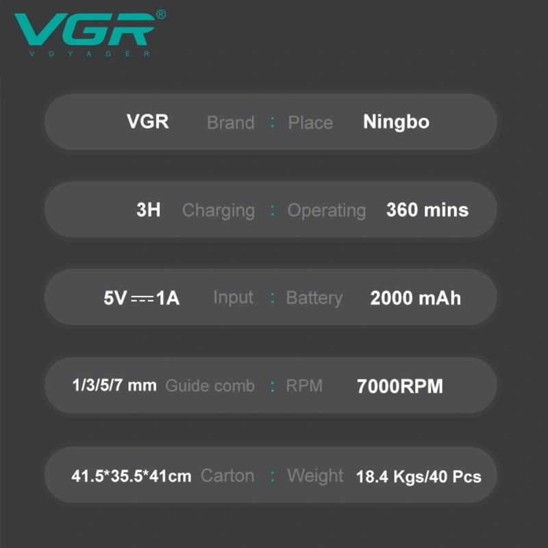 ماشین اصلاح سر و صورت وی جی آر مدل V-930