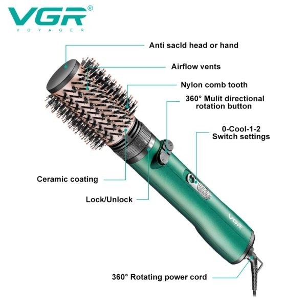 سشوار چرخشی وی جی آر مدل V-498 V-498 HAIR DRYER