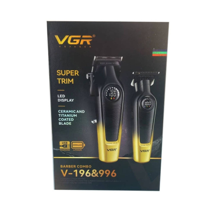 ست ماشین اصلاح 2 قلو حجم زن و خطزن وی جی آر مدل VGR V-196 و 996