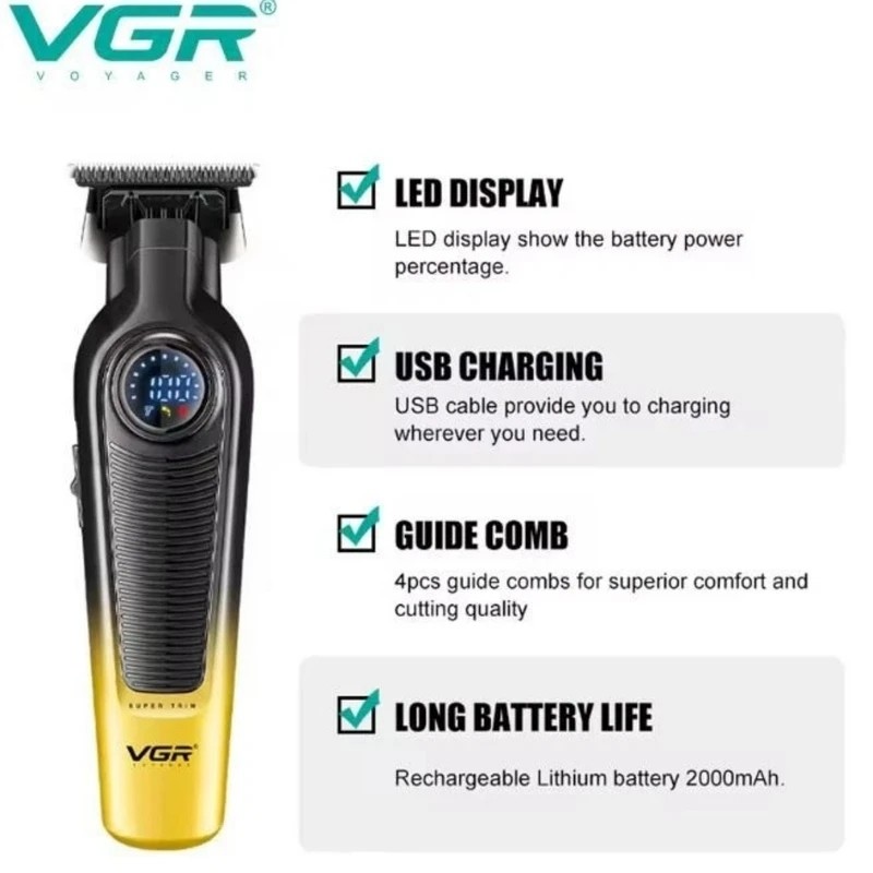 ست ماشین اصلاح 2 قلو حجم زن و خطزن وی جی آر مدل VGR V-196 و 996