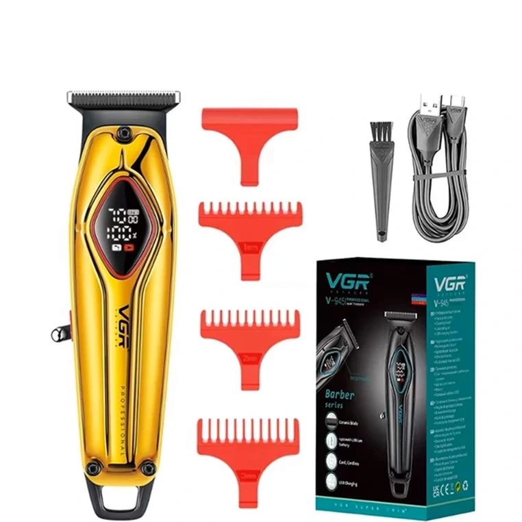 ریش تراش خط زن و صفرزن بدنه فلزی حرفه ای وی جی آر (اصلی) ماشین اصلاح اورجینال VGR