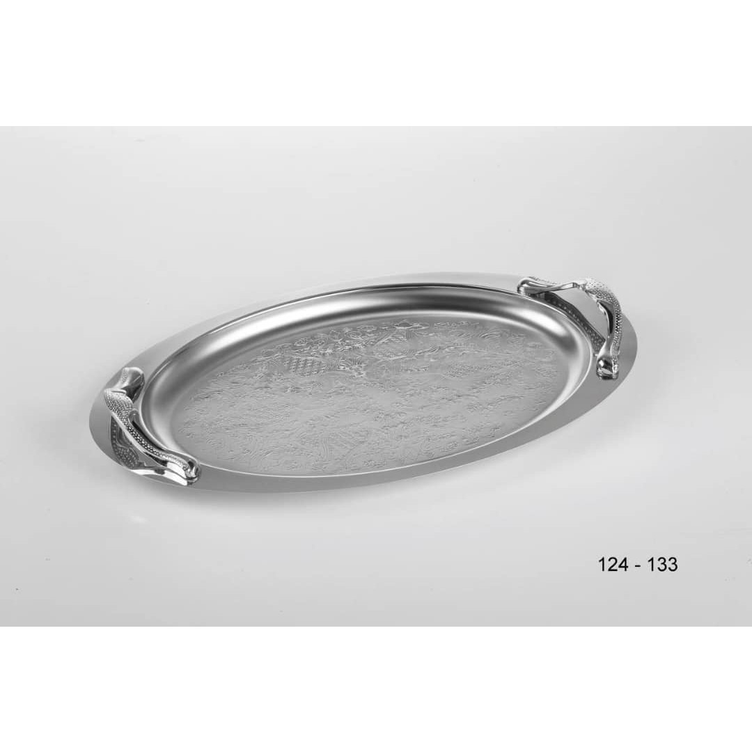 سینی استیل نگیر دسته دار دایره/وارداتی/ کتبی/ارسال فوری