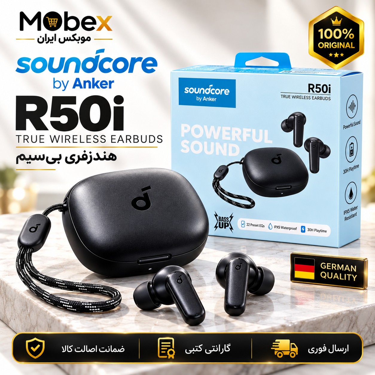 هندزفری/ایرپاد/ایرپادانکر مدل Sound Core R50i / ضمانتنامه کتبی/ ارسال فوری
