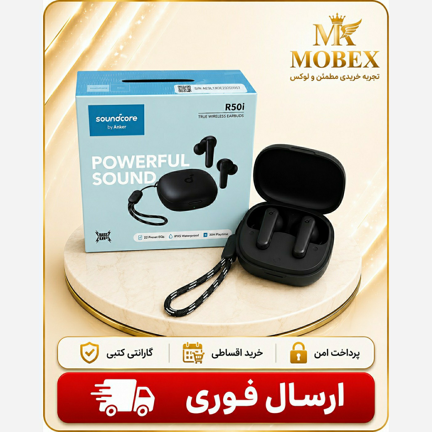 هندزفری/ایرپاد/ایرپادانکر مدل Sound Core R50i / ضمانتنامه کتبی/ ارسال فوری