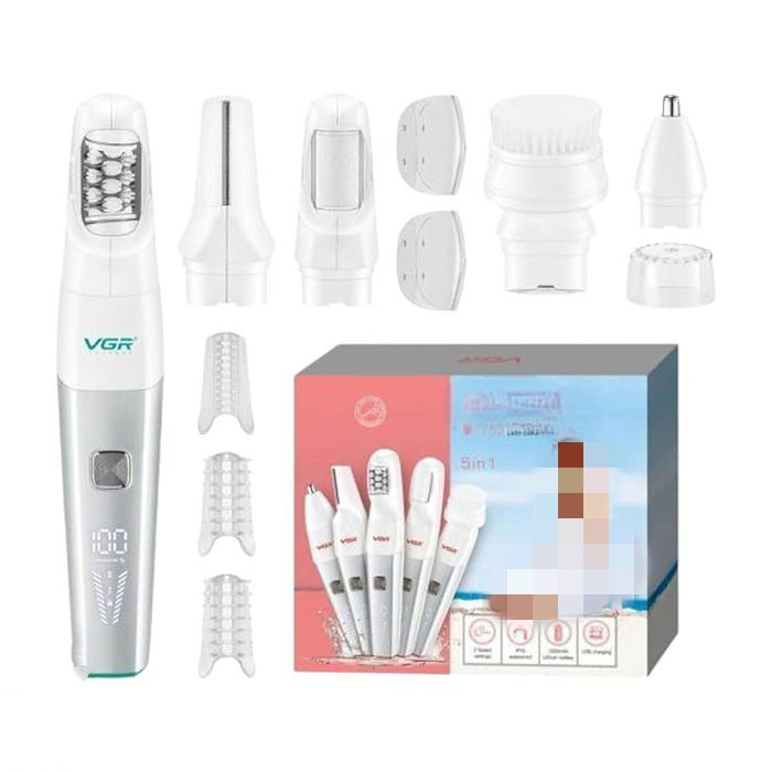 ست اپیلاتور 5 کاره وی جی آر مدل V-752 مناسب اصلاح بدن..