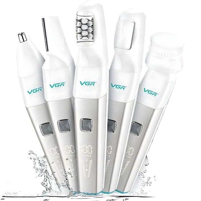 ست اپیلاتور 5 کاره وی جی آر مدل V-752 مناسب اصلاح بدن..