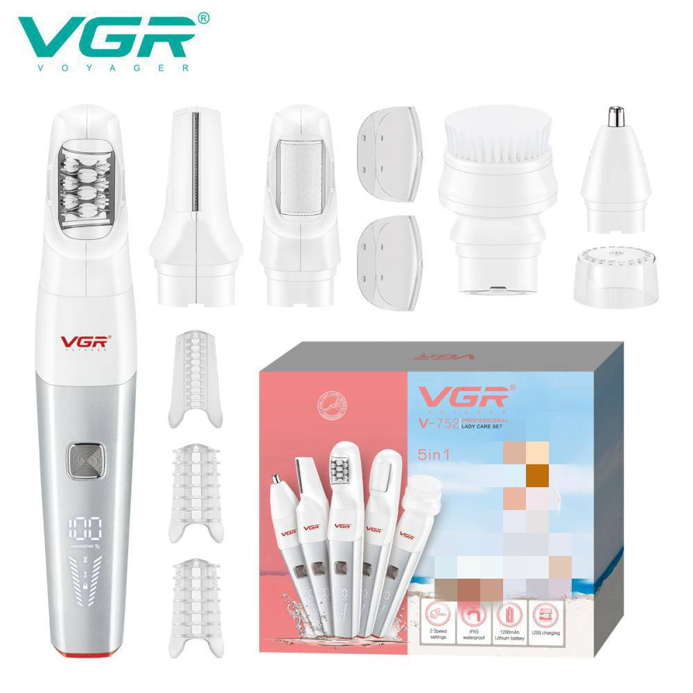 ست اپیلاتور 5 کاره وی جی آر مدل V-752 مناسب اصلاح بدن..