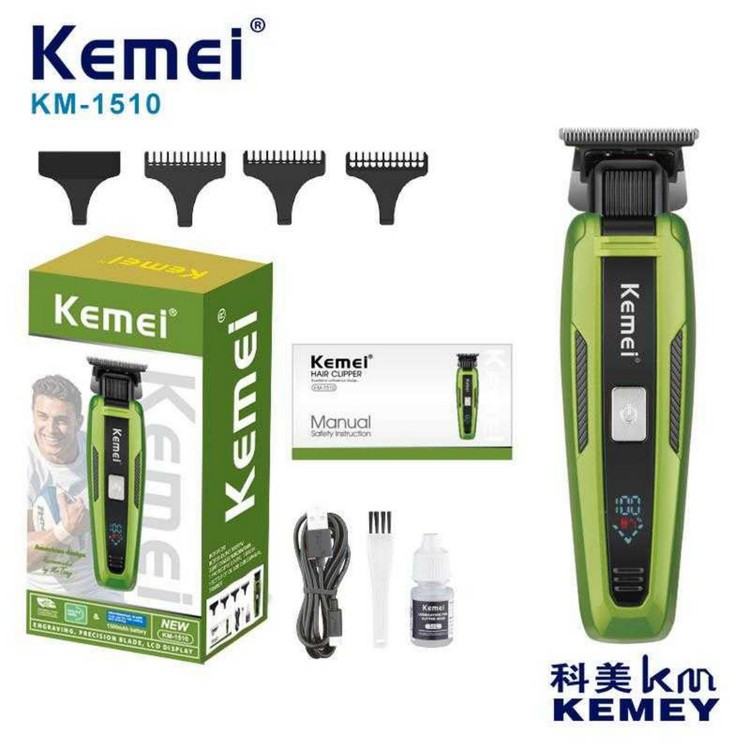 ماشین اصلاح خط زن و صفر زن موی سر و صورت شارژی کیمی مدل KM-1510..
