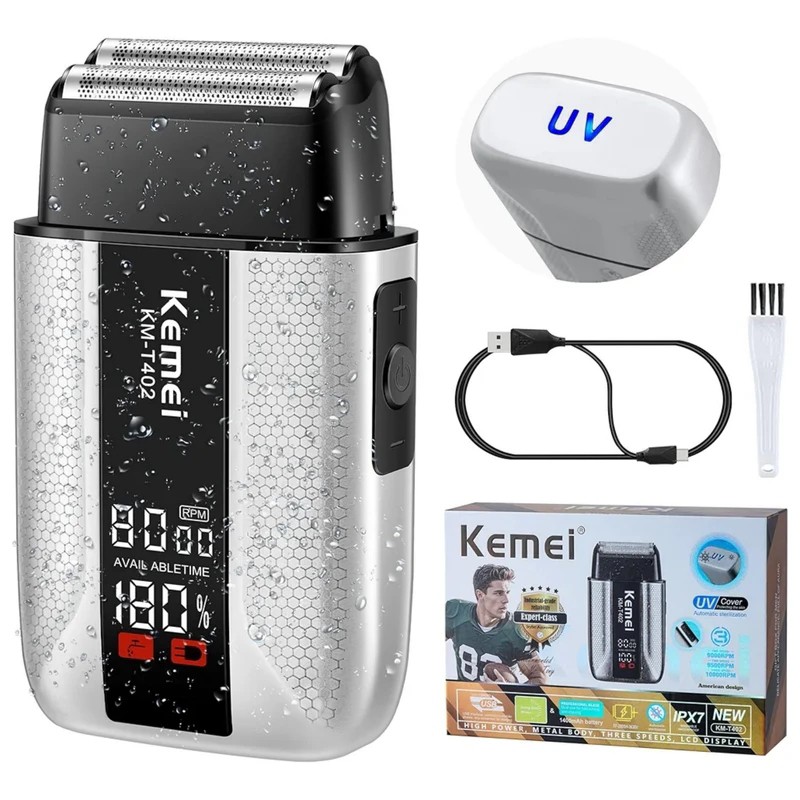 سلطان شیور های دنیا شیورUV دار موی صورت شارژی کیمی مدل KM-T402