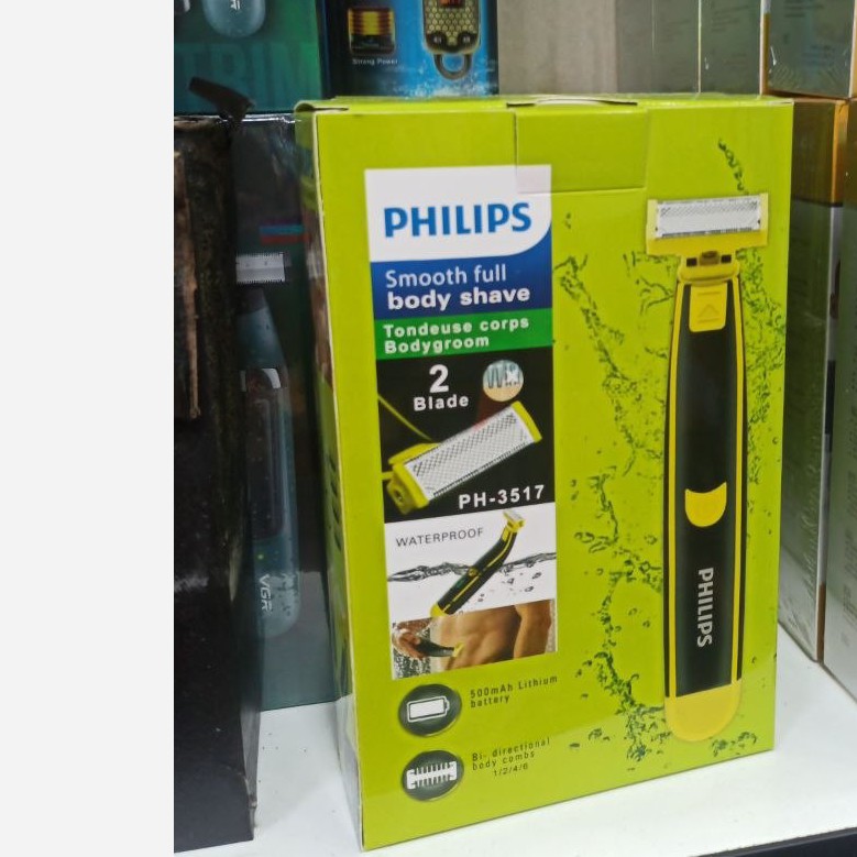 بادی گروم وان بلید فیلیپس مدل PH-3517 ماشین اصلاح بدن و نواحی حساس آقایان شارژی ضد آب با دو تیغه