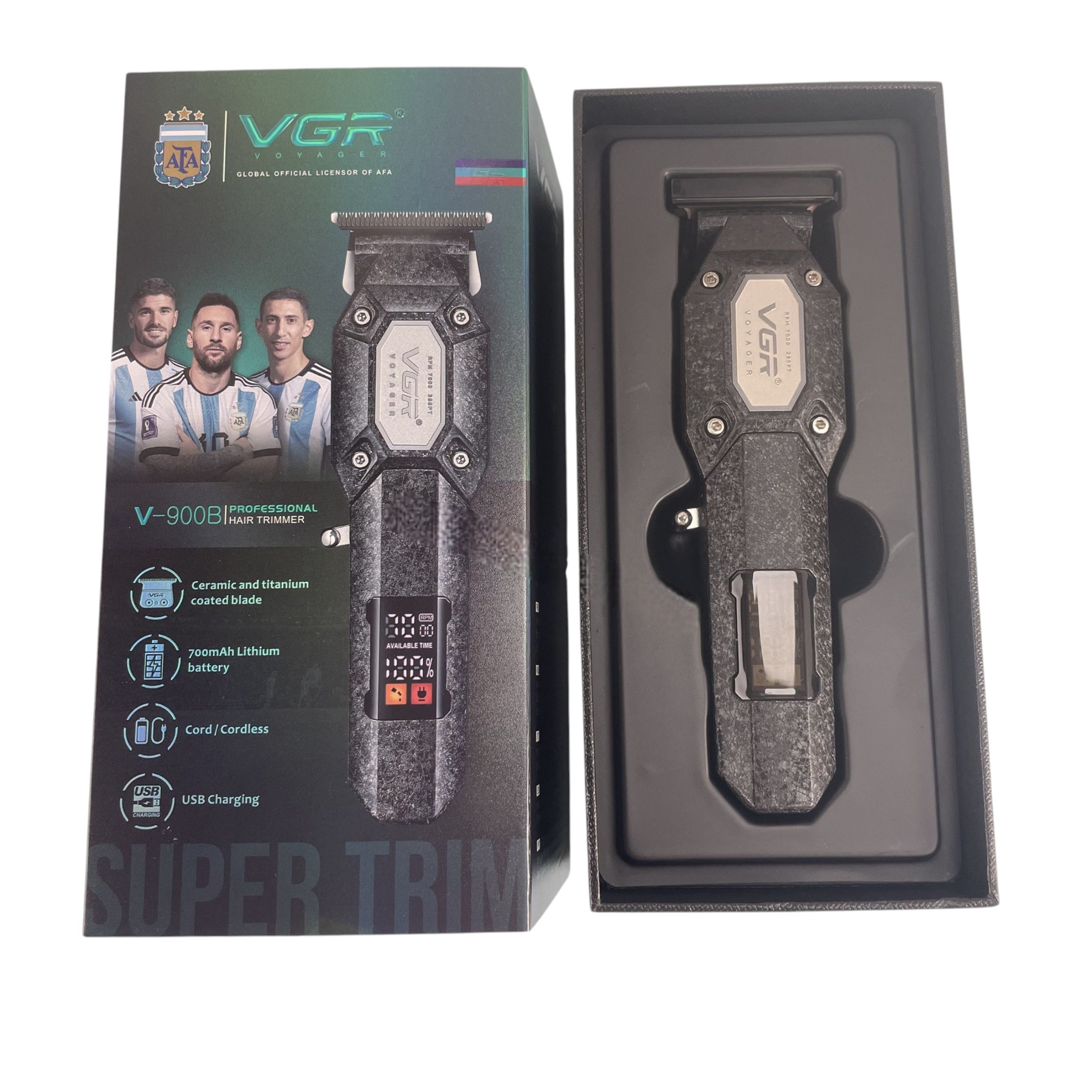 ماشین اصلاح خط زن و صفر زن موی سر و صورت شارژی وی جی ار مدل V-900B