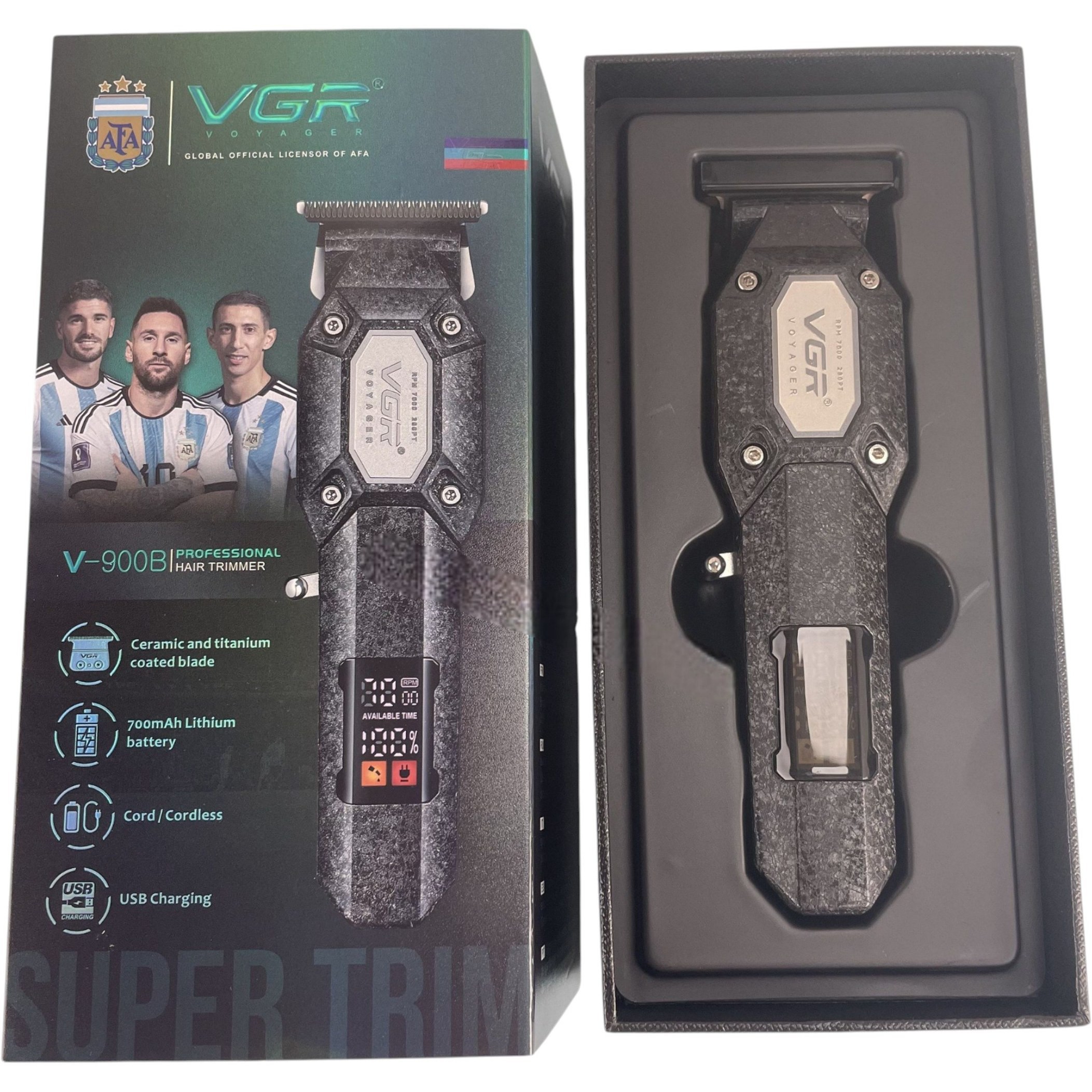 ماشین اصلاح خط زن و صفر زن موی سر و صورت شارژی وی جی ار مدل V-900B