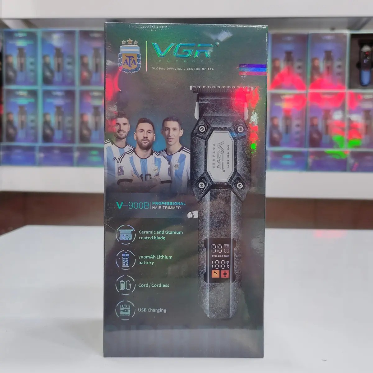 ماشین اصلاح خط زن و صفر زن موی سر و صورت شارژی وی جی ار مدل V-900B