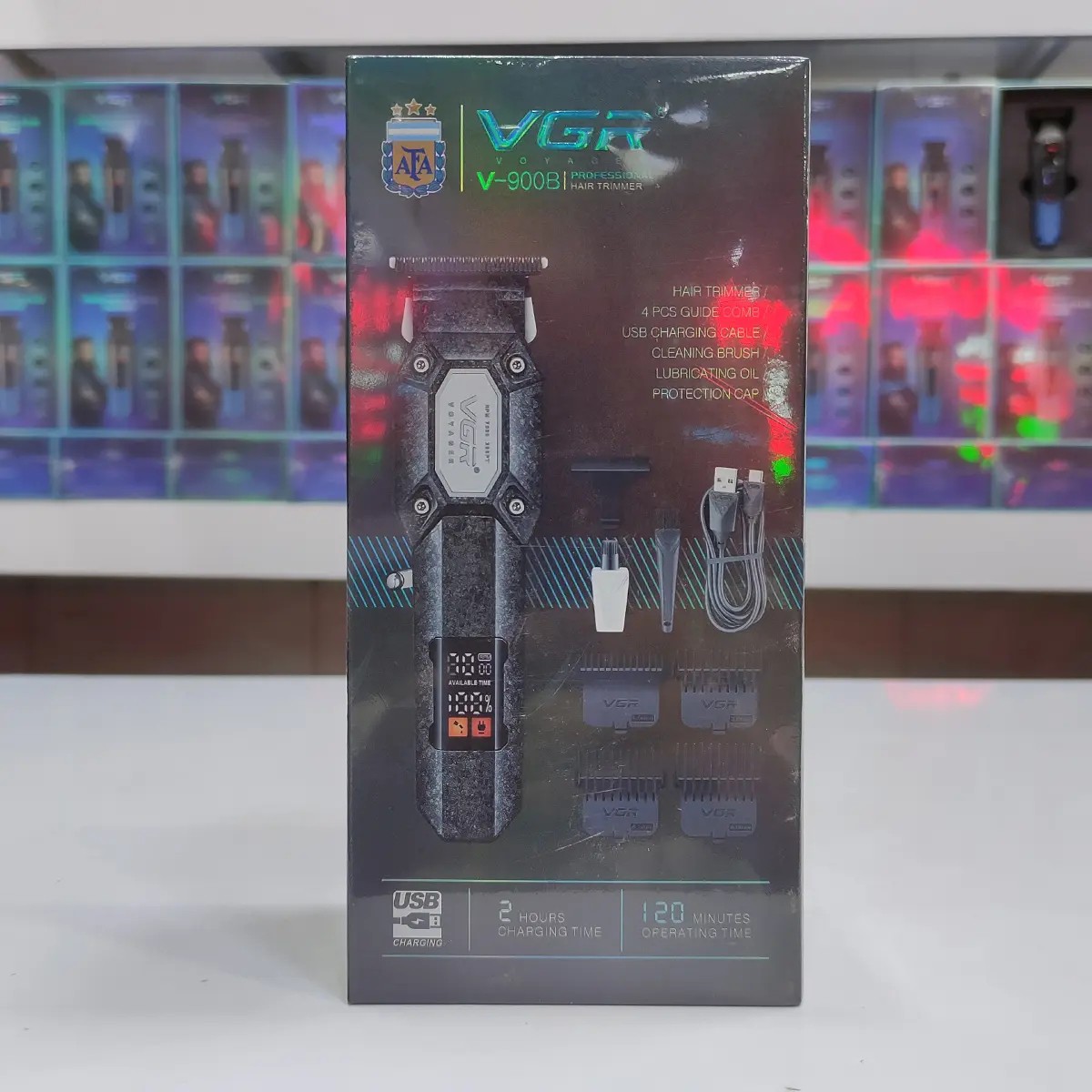 ماشین اصلاح خط زن و صفر زن موی سر و صورت شارژی وی جی ار مدل V-900B