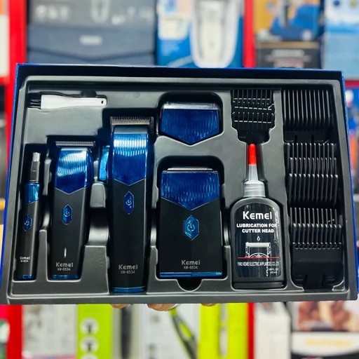 ست 4 چهار عددی 4 قلو ماشین اصلاح حجم زن صفرزن خطزن صفر زن خط زن شیور موزن گوش و بینی حرفه ای کیمی 8534 اصلی و تضمینی