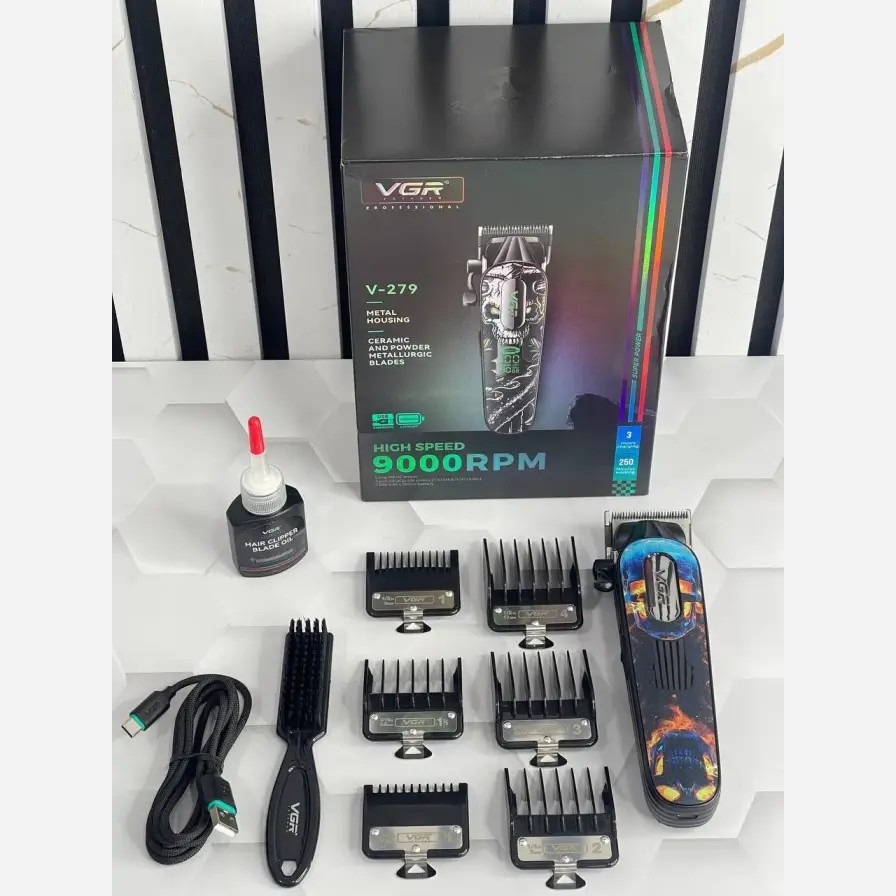 ماشین اصلاح VGR V279 با موتور 9000 دور و باتری 2500 میلی امپر