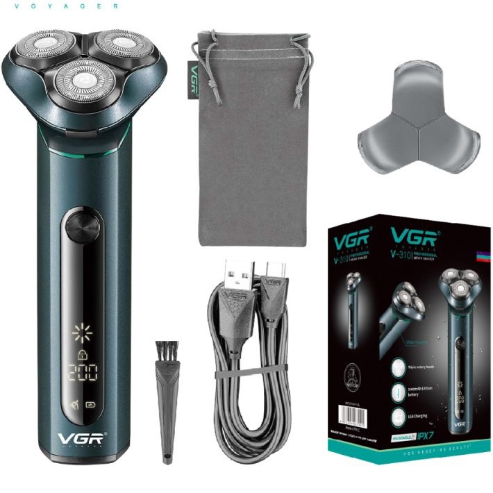 سه تیغ وی جی آر مدل V310 با برش چرخشی و ضد آب