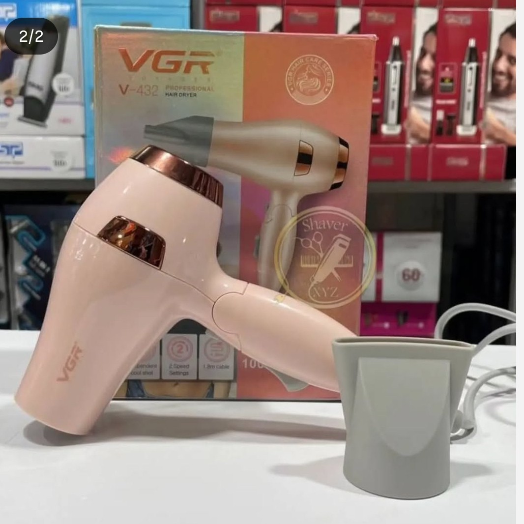 سشوار مسافرتی VGR تاشونده و کم حجم توان 1800 وات دو سرعت باد گرم طول عمر بالا