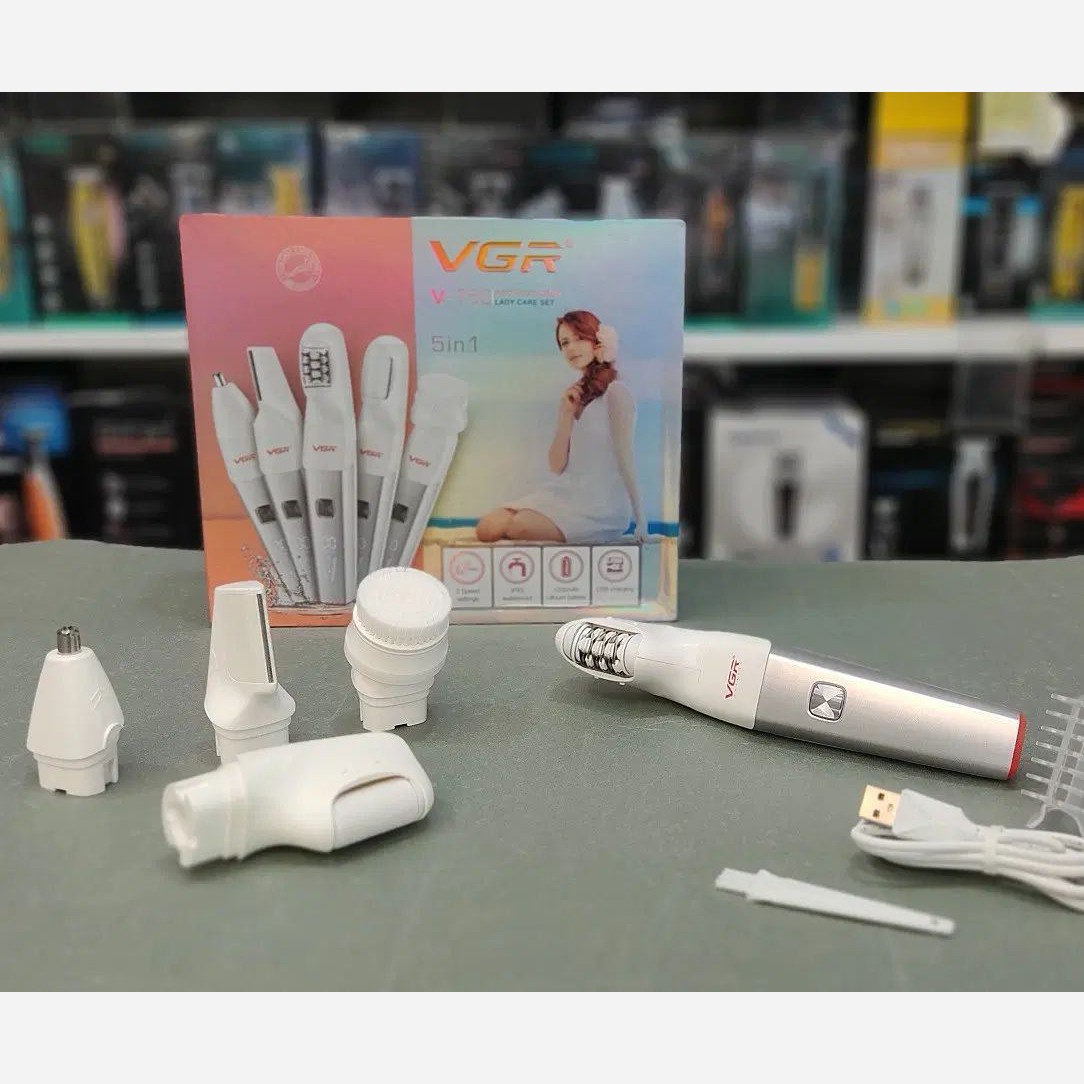 ست اپیلاتور 5 کاره وی جی آر مدل V-752 مناسب اصلاح بدن