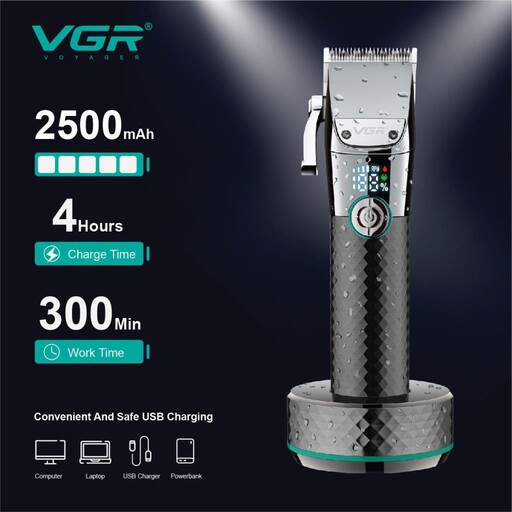 ماشین اصلاح ضد آب وی جی ار مدلVGR V-682 بسیار با کیفیت
