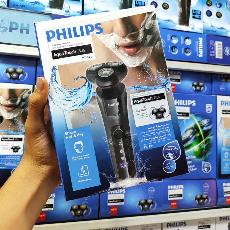ریش تراش حرفه ای فلیپس PHILIPS 921 اصل و اورجینال شرکتی ضداب و زیر دوشی تیغ لیزری و تیز شونده باتری لیتیومی