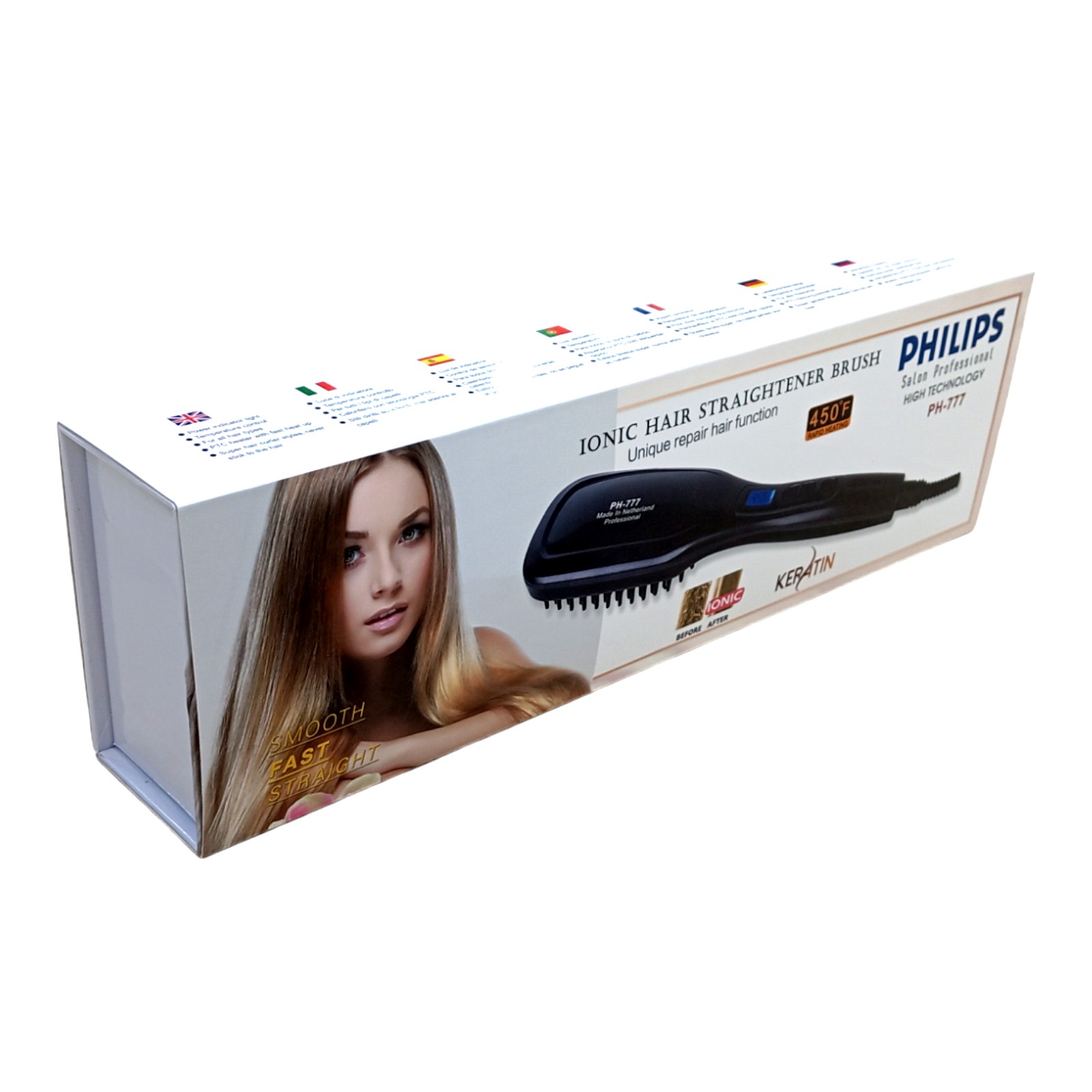 برس حرارتی حرفه ای با صافی شلاقی فلیپس PHILIPS 777 اصل اورجینال هلند دیجیتالی با صفحه نمایشگر دارای تنظیم کننده دما