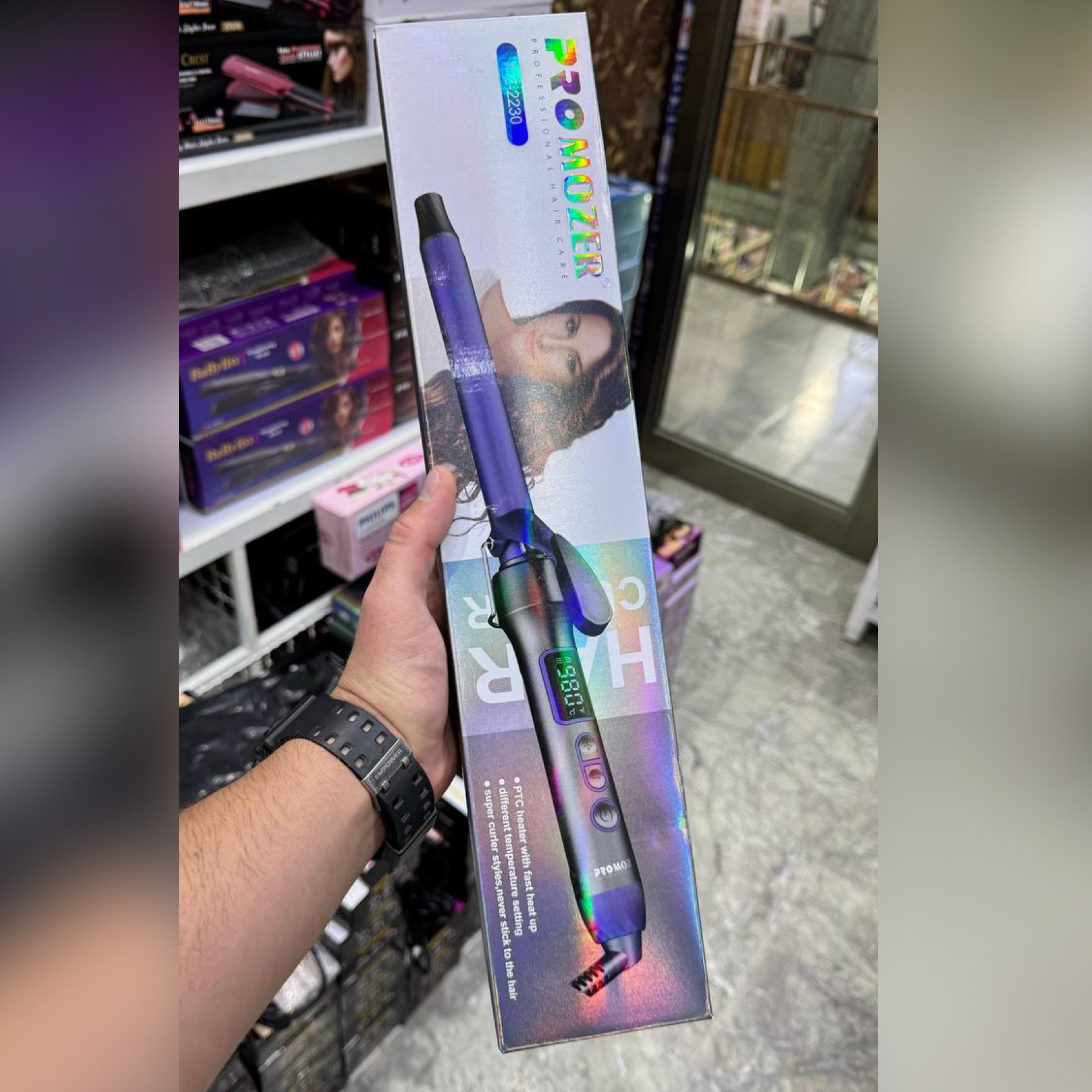 فرکننده مو پروموزر مدل2230 Hair Curling Iron pro mozer2230
