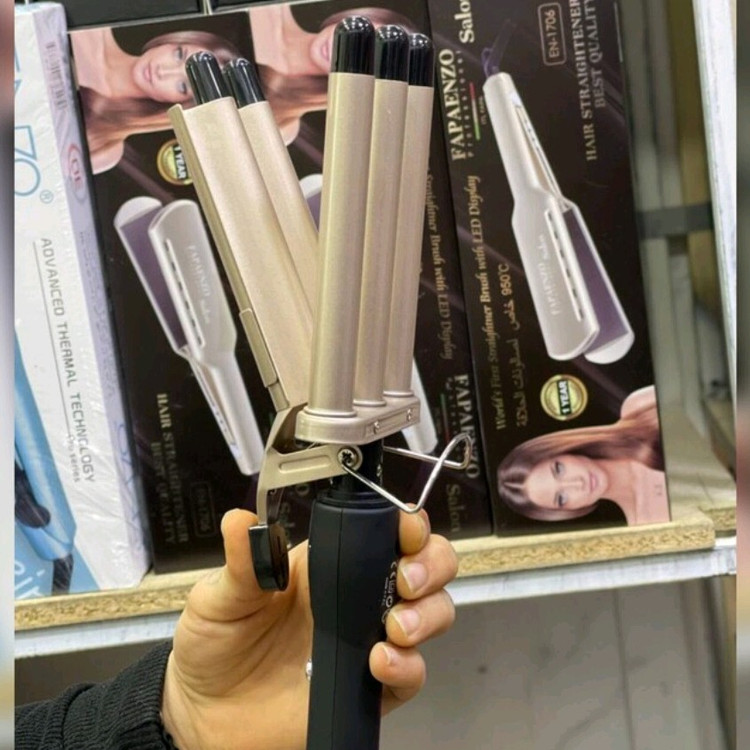 دستگاه فر اس موهایر 5شاخه 990درجه فارنهایت میله تتانیوم سایز 19 کیفیت بسیااار عالی سالنی