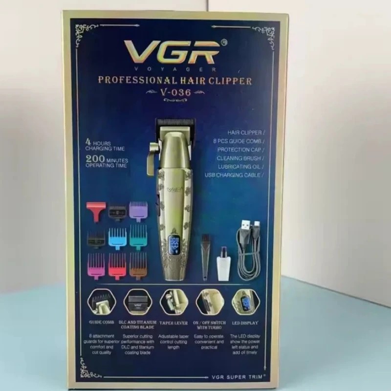 ماشین اصلاح کلیپر حرفه ای VGR وی جی آر مدل V-036