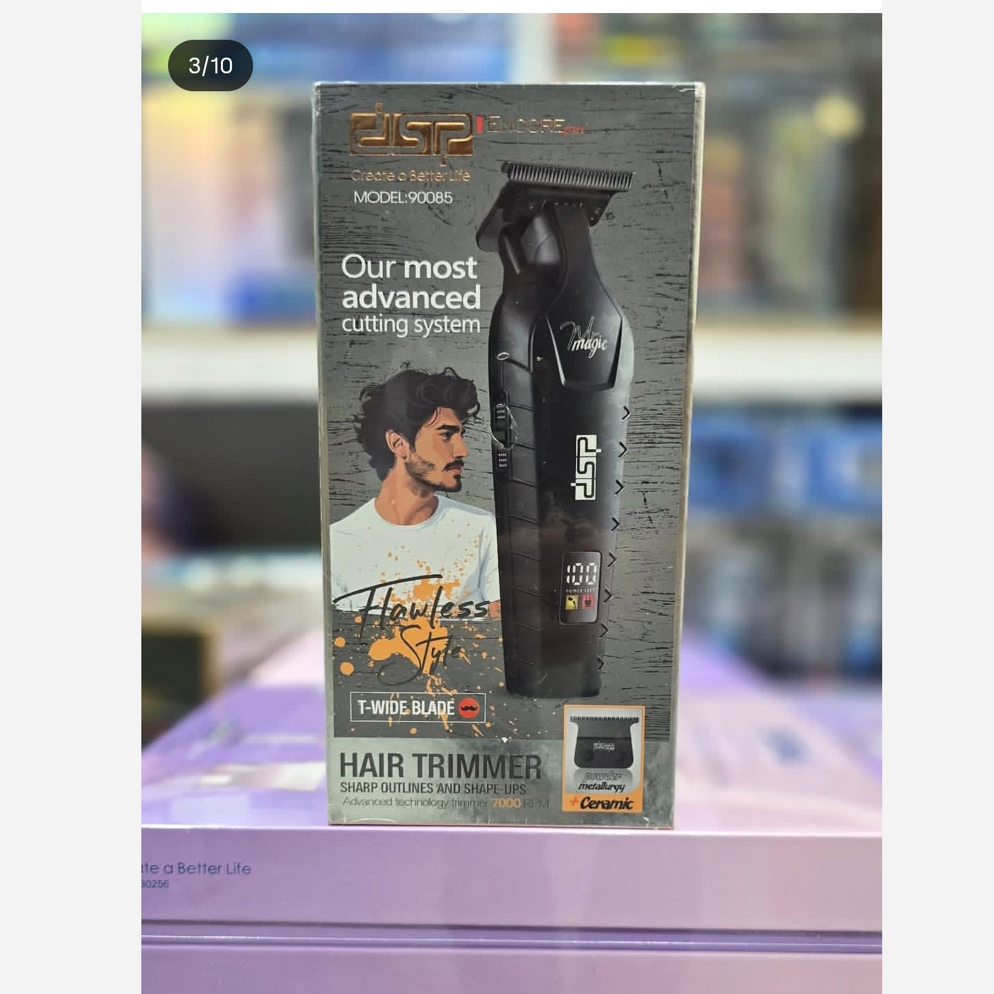 ماشین اصلاح صفر زن موی صورت شارژی دی اس پی مدل 90085