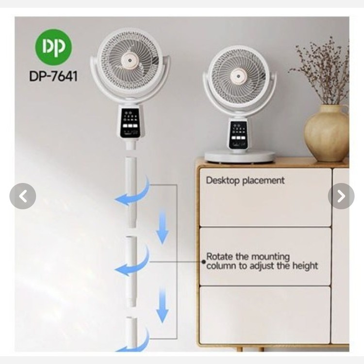پنکه شارژی DP با پنل شارژ خورشیدی Duration Power مدل DP-7641