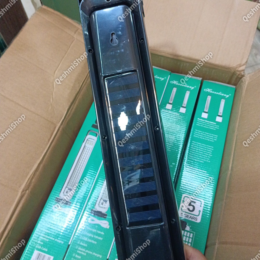 چراغ شارژی خورشیدی مدل HEL-6889T باتری 3000 میلی آمپر لیتیوم یون