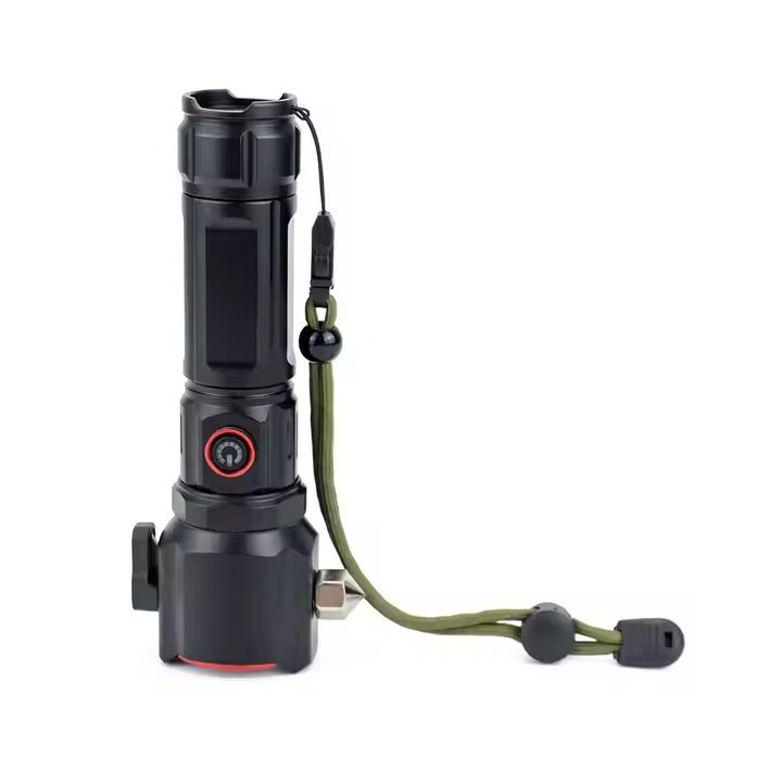 چراغ قوه پرقدرت چندمنظوره مدل BCT-BRIGHT BCT-8914 با چکش ایمنی، کاتر، نور COB، بزرگنمایی، ضد آب، ساخته شده از آلومینیوم