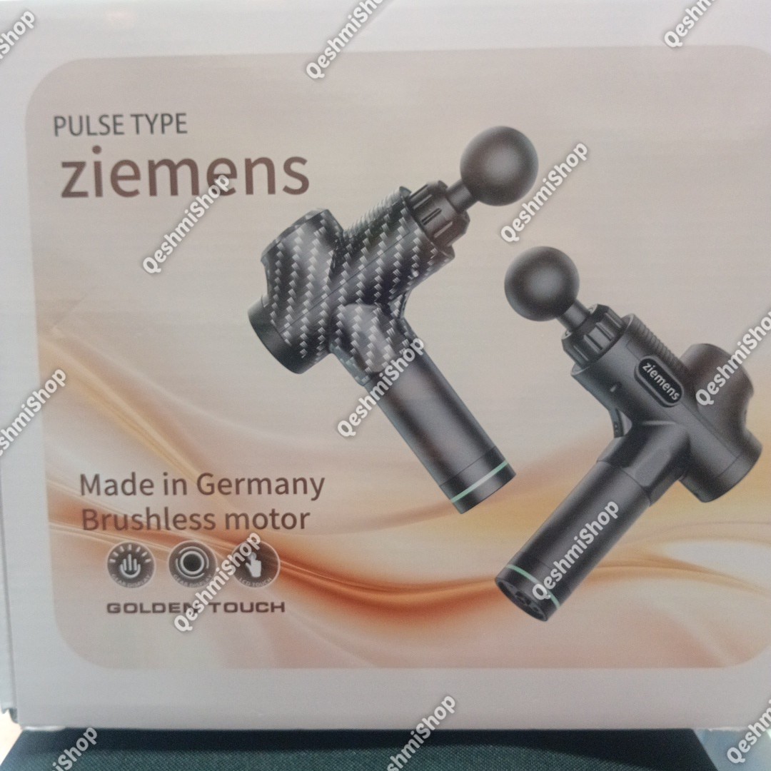 ماساژور تفنگی حرفه ای زیمنس Ziemens مدل 8077، ماساژور شارژی عضلات با 8 سری و 30 سرعت