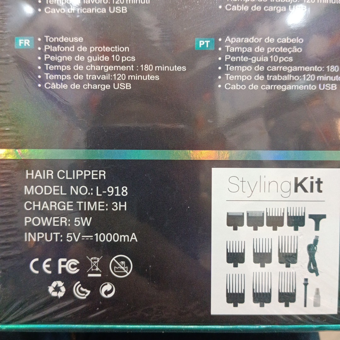 ماشین اصلاح موی سر و صورت لایچی Lac Laichy مدل L-918 شارژی، نمایشگر LCD
