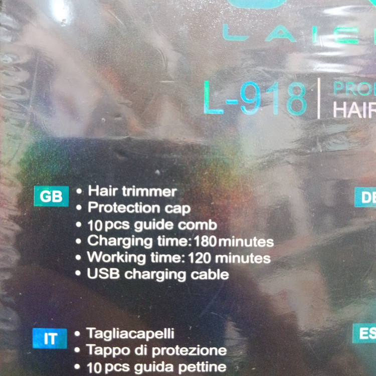 ماشین اصلاح موی سر و صورت لایچی Lac Laichy مدل L-918 شارژی، نمایشگر LCD